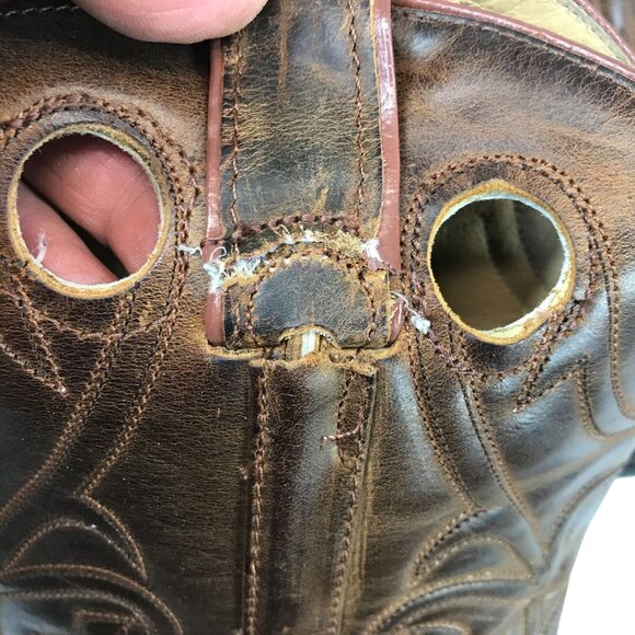 Frye Billy Pull On Cognac Leather Boots Western Mens Size  10D 3487694 F973 - Picture 8 of 11